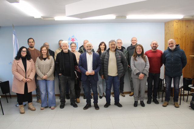 El diputado del BNG en el Congreso, Néstor Rego, se reúne con representantes del Bloque de los municipios de la comarca de Lugo.