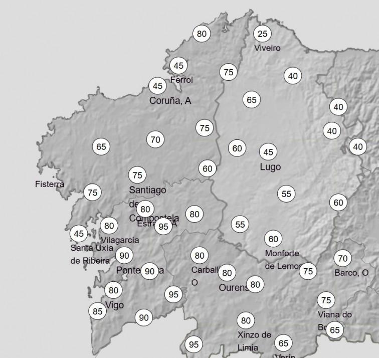 La nieve de Ingrid en Galicia puede llegar incluso a ciudades de costa como Vigo y A Coruña
