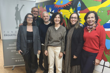 Patronato de la Fundación Érguete-Integración, con Dolores Galovart, que se incorpora como vocal.