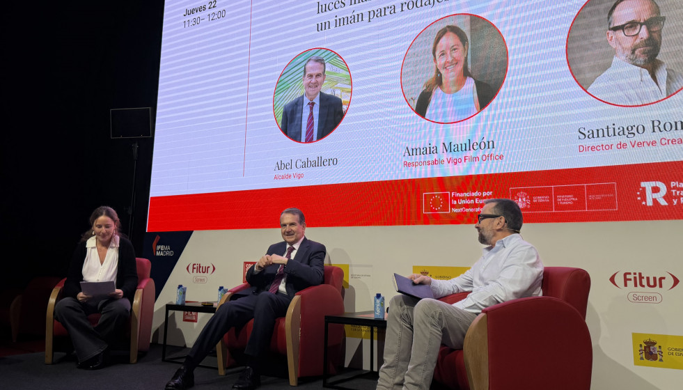 Abel Caballero en la presentación de Vigo Film Office en Fitur.