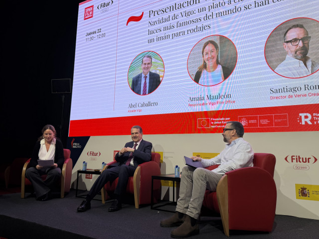 Abel Caballero en la presentación de Vigo Film Office en Fitur.