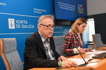 El conselleiro de Sanidade, en rueda de prensa, a 22 de enero de 2026.