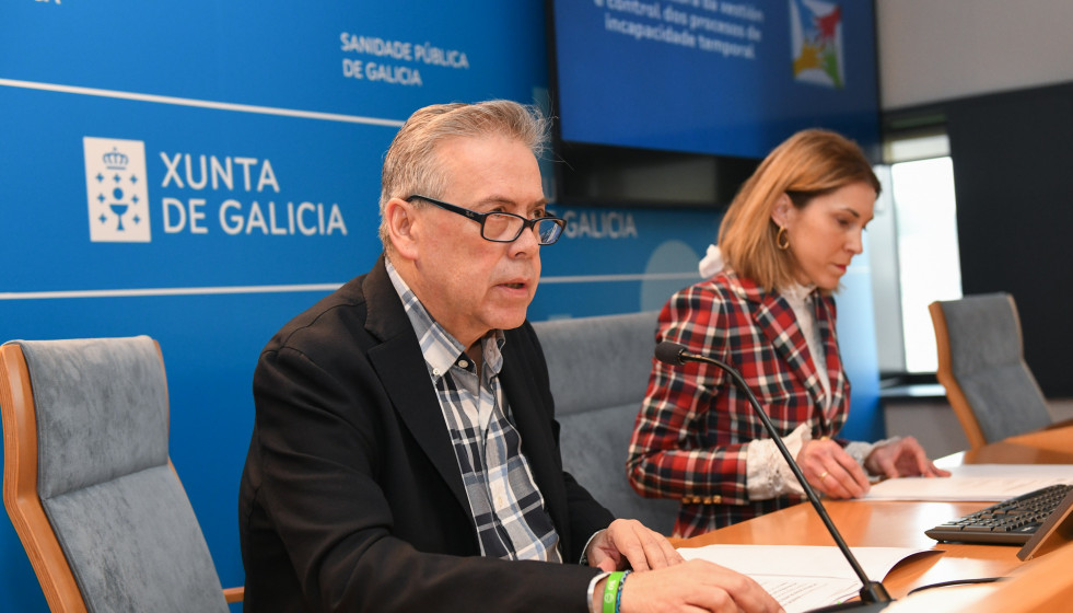 El conselleiro de Sanidade, en rueda de prensa, a 22 de enero de 2026.