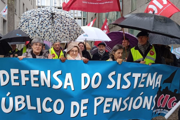 Concentración del colectivo de pensionistas de la CIG.