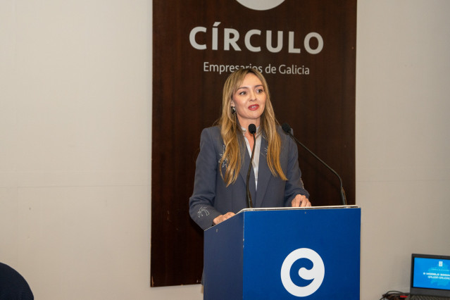 La conselleira de Política Social e Igualdade, Fabiola García, en una intervención en Vigo.