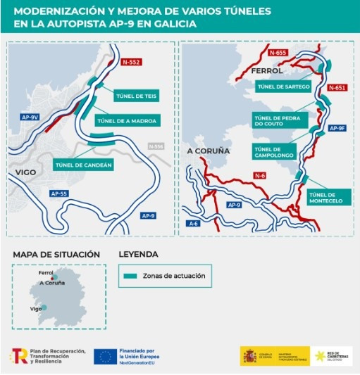 Obras de mejora en túneles