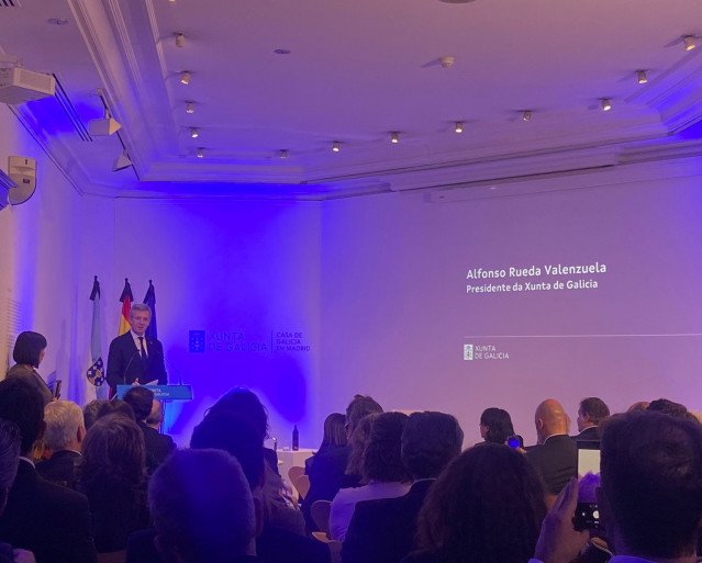 El presidente de la Xunta de Galicia, Alfonso Rueda, inaugura la Oficina Económica de Galicia en Madrid.