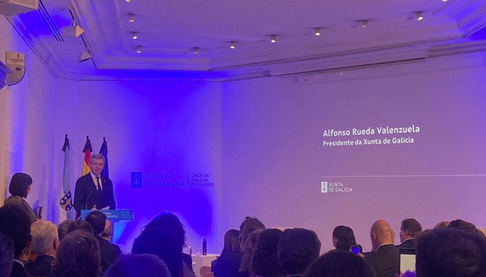 El presidente de la Xunta de Galicia, Alfonso Rueda, inaugura la Oficina Económica de Galicia en Madrid.