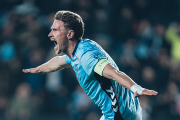 Starfelt celebra el segundo gol del Celta al Lille en Balaídos