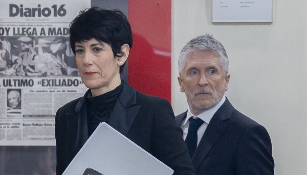 La ministra de Seguridad Social Elma Sainz y el ministro del Interior Grande Marlaska