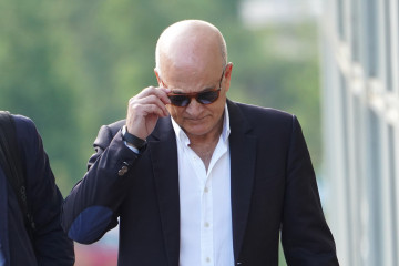 Archivo - El exdirector de Seguridad en la circulación de Adif, Andrés Cortabitarte, a su llegada a una nueva jornada del juicio del accidente ferroviario del Alvia, en la Ciudade de Justicia, a 20 