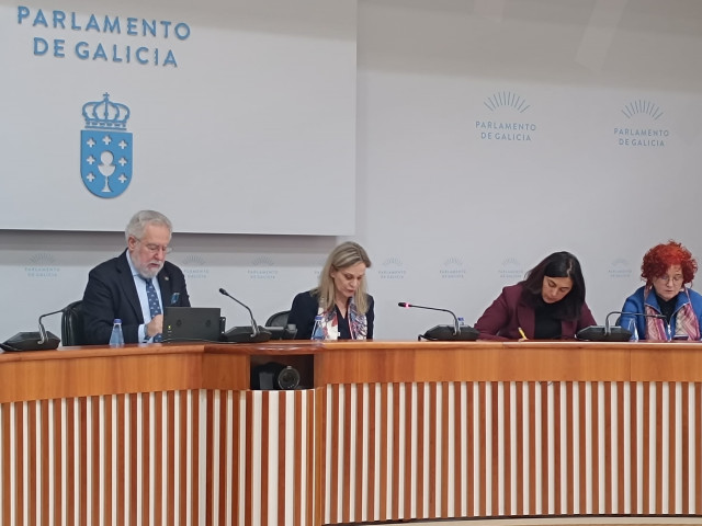 La valedora do Pobo, María Dolores Fernández Galiño, en la Comisión de Peticións del Parlamento de Galicia