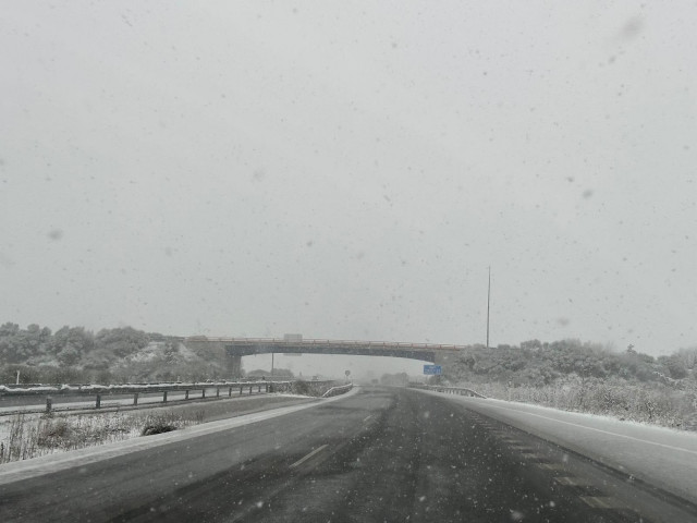 Nieve en las carreteras.