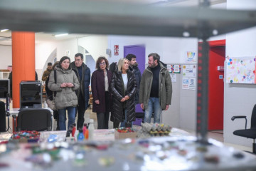Visita del conselleiro de Educación al colegio de Barouta en Ames (A Coruña)