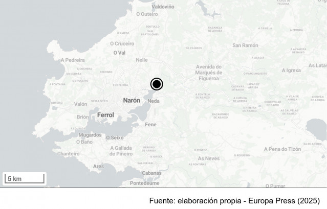 Una persona herida en un accidente que afectó a dos garajes de Narón (A Coruña), a 24 de enero de 2026.