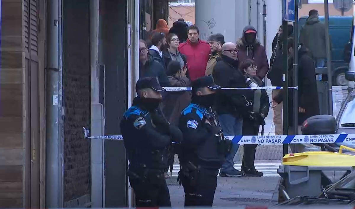 Policu00eda Local en A Coruu00f1a en el lugar de los disparos