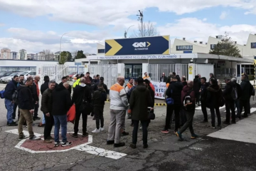Trabajadores de GKN en una protesta anterior al ERE