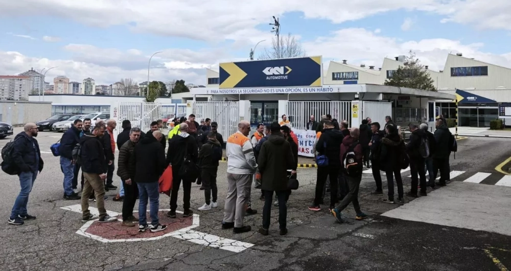 Trabajadores de GKN en una protesta anterior al ERE