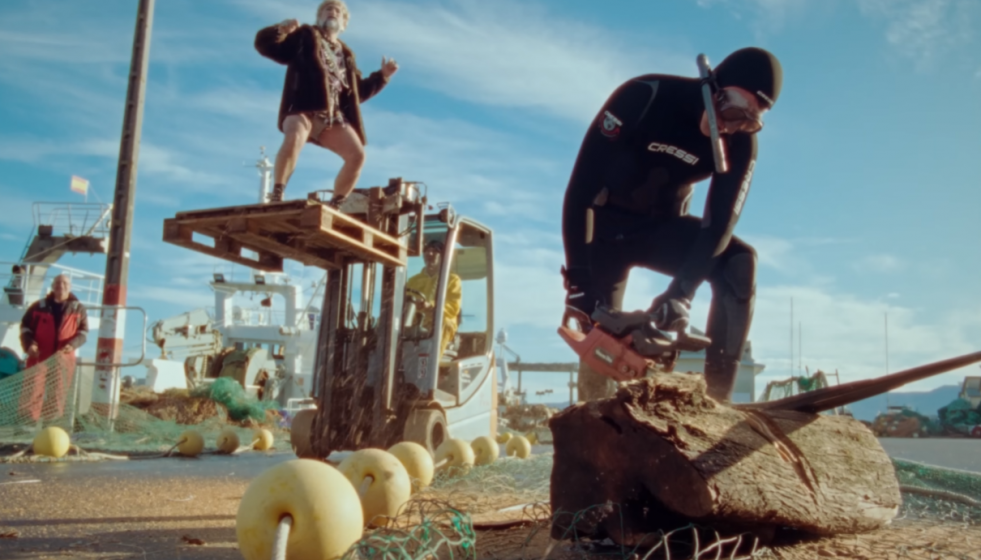 Captura de pantalla del videoclip de Non sei como de The Rapants