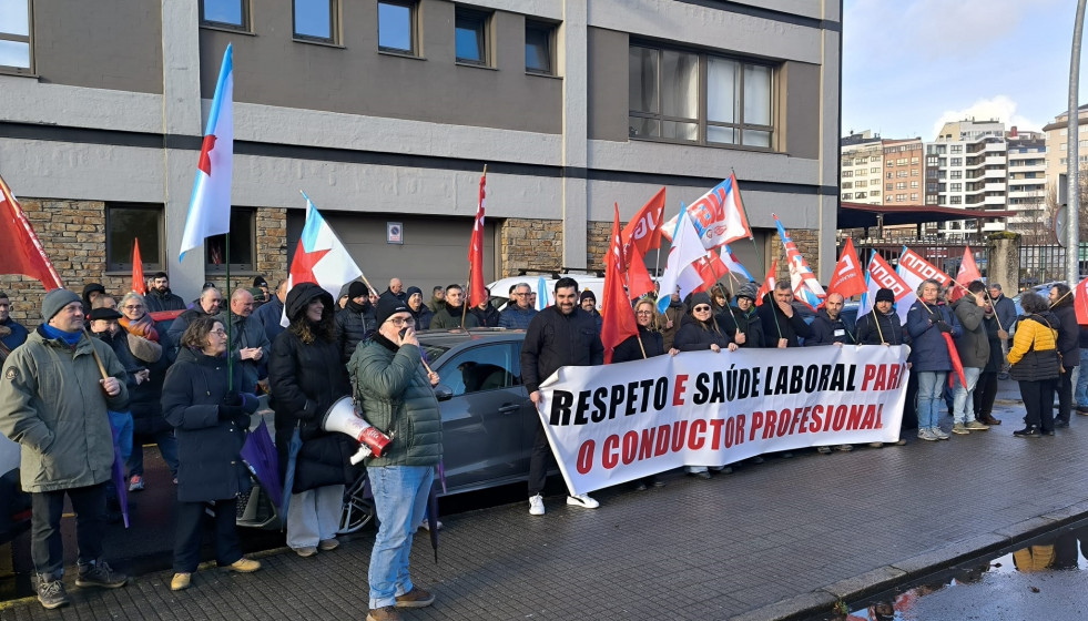 Protesta de personal del transporte de viajeros por carretera