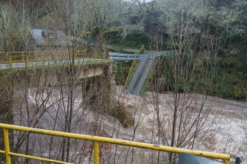 Caída de un puente en Navia.
