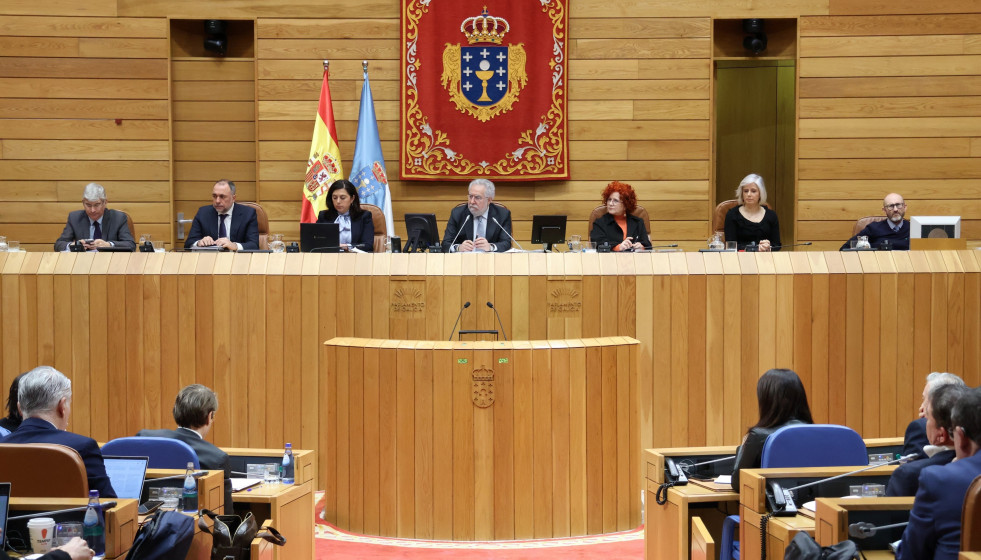 Pleno del Parlamento de Galicia.