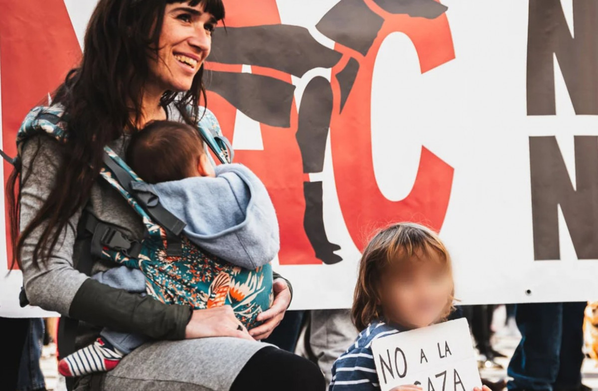 Una pasada protesta de la plataforma  No a la Caza en una imagen de su web