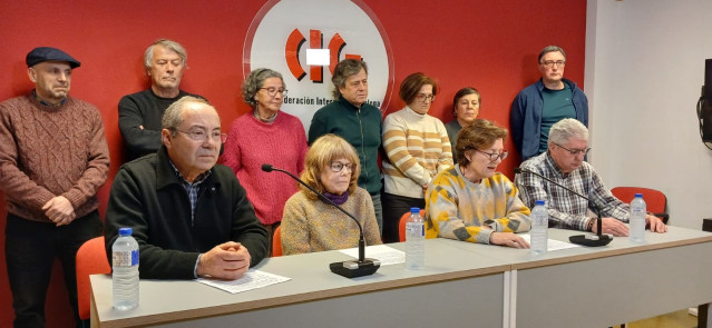 Rueda de prensa de pensionistas y jubilados de la CIG