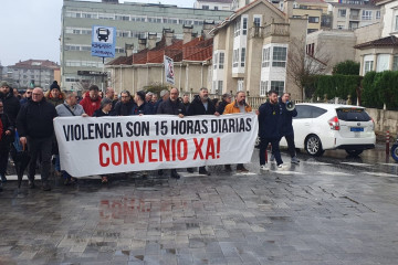 Manifestación convocada por CIG esta mañana en Santiago