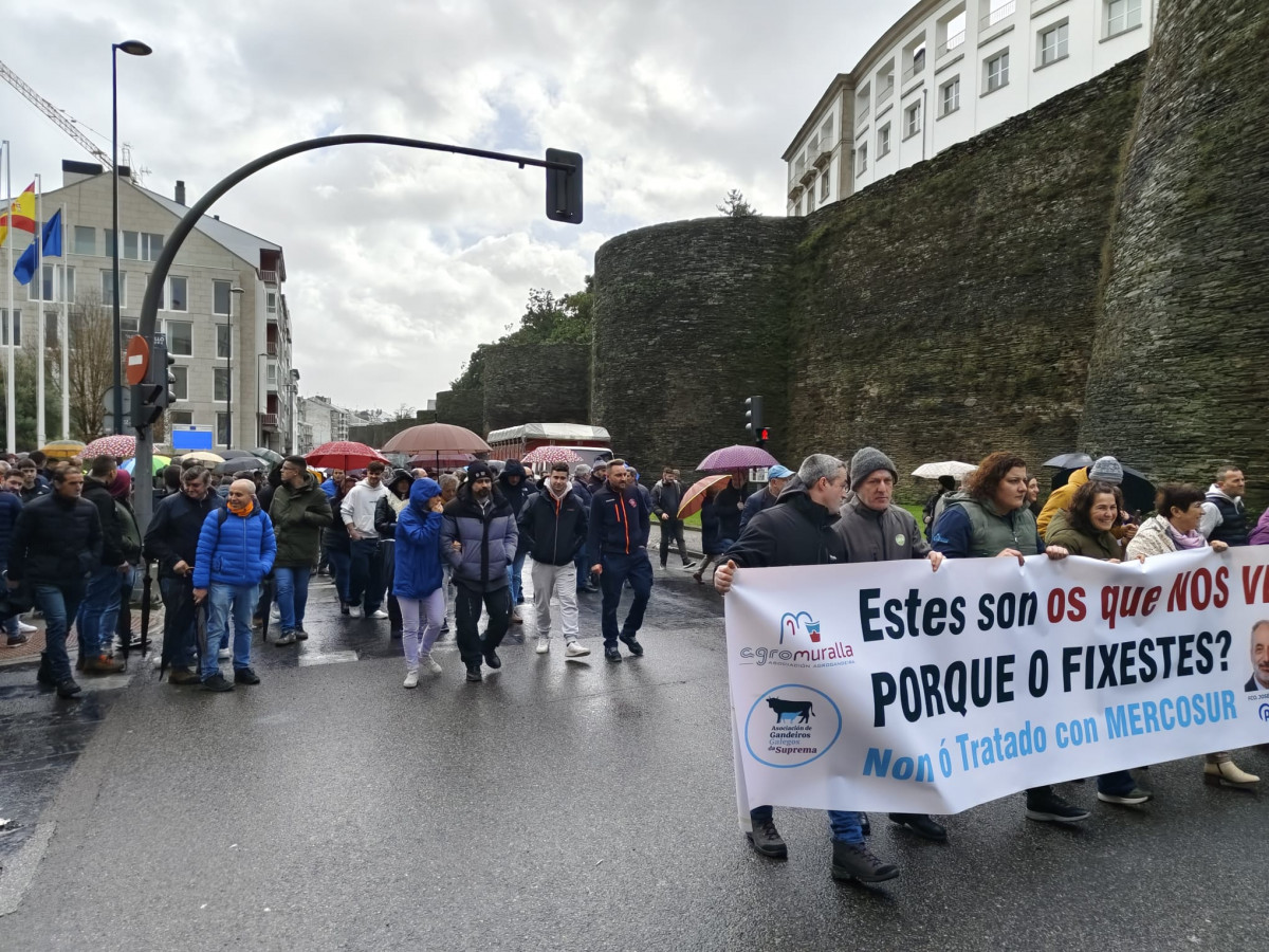 Nueva protesta en Lugo por el acuerdo de Mercosur.
