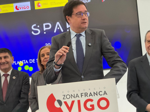 Imagen de Óscar López en Vigo este viernes.