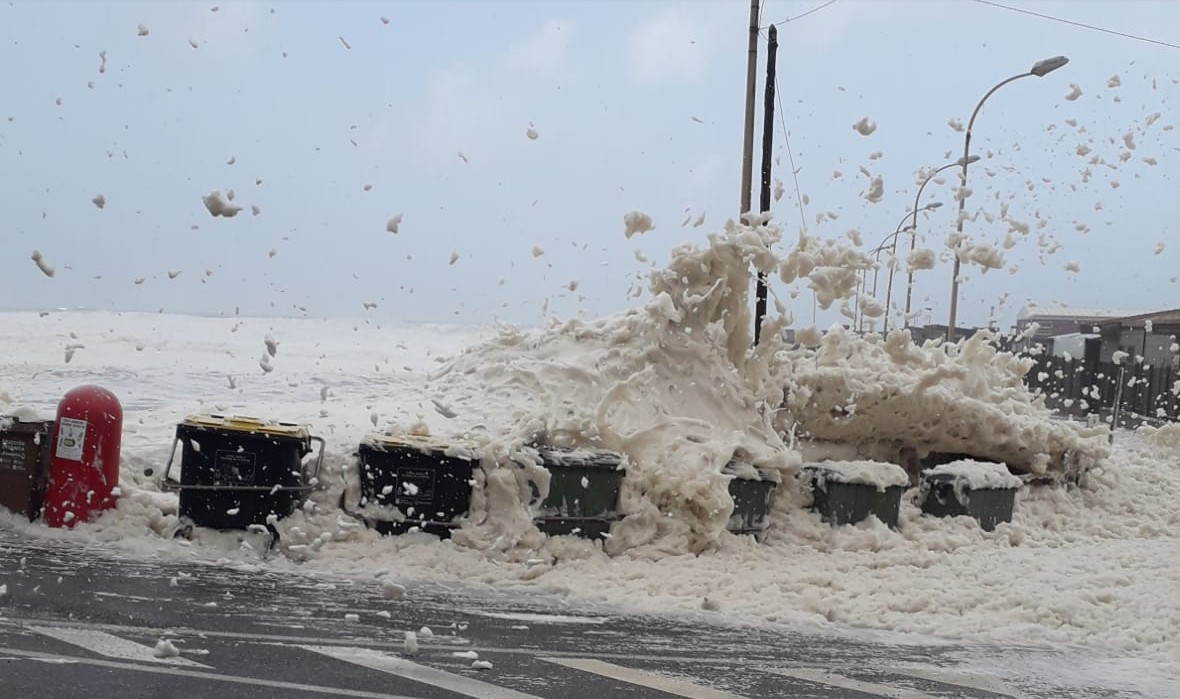 Temporal en A Guarda en una foto de Generoso Cadilla  enviada a O Tempo TVG