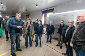 Villaverde, durante la visita.