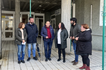 Iria Carreira y Rosana Pérez, entre otros miembros del BNG