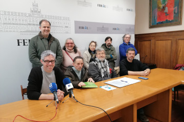 Rueda de prensa de representantes del BNG y colectivos sociales en Ferrol