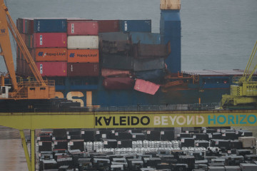 El buque mercante ‘Maria Francisca’ atracado en el Puerto de Vigo, a 15 de enero de 2026.