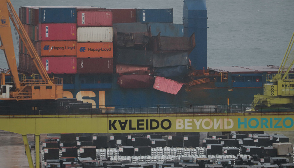 El buque mercante ‘Maria Francisca’ atracado en el Puerto de Vigo, a 15 de enero de 2026.