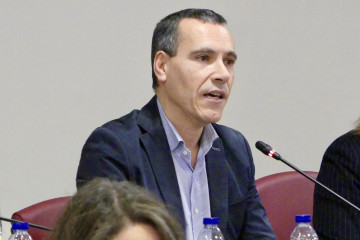 Abeijón durante un pleno.