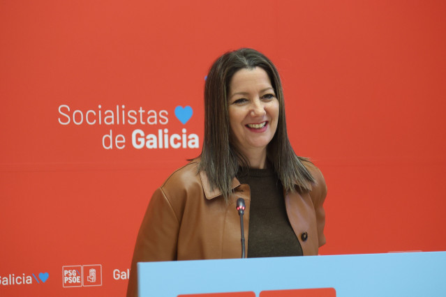 Lara Méndez en rueda de prensa.