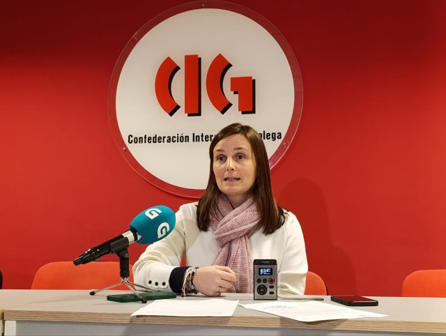 La secretaria nacional de la CIG-Ensino, Laura Arroxo