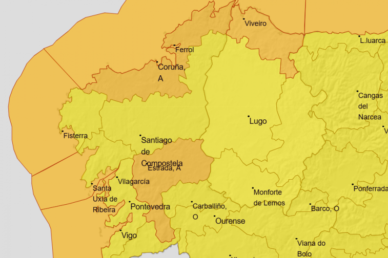 Previsión de avisos de AEMET para el miércoles