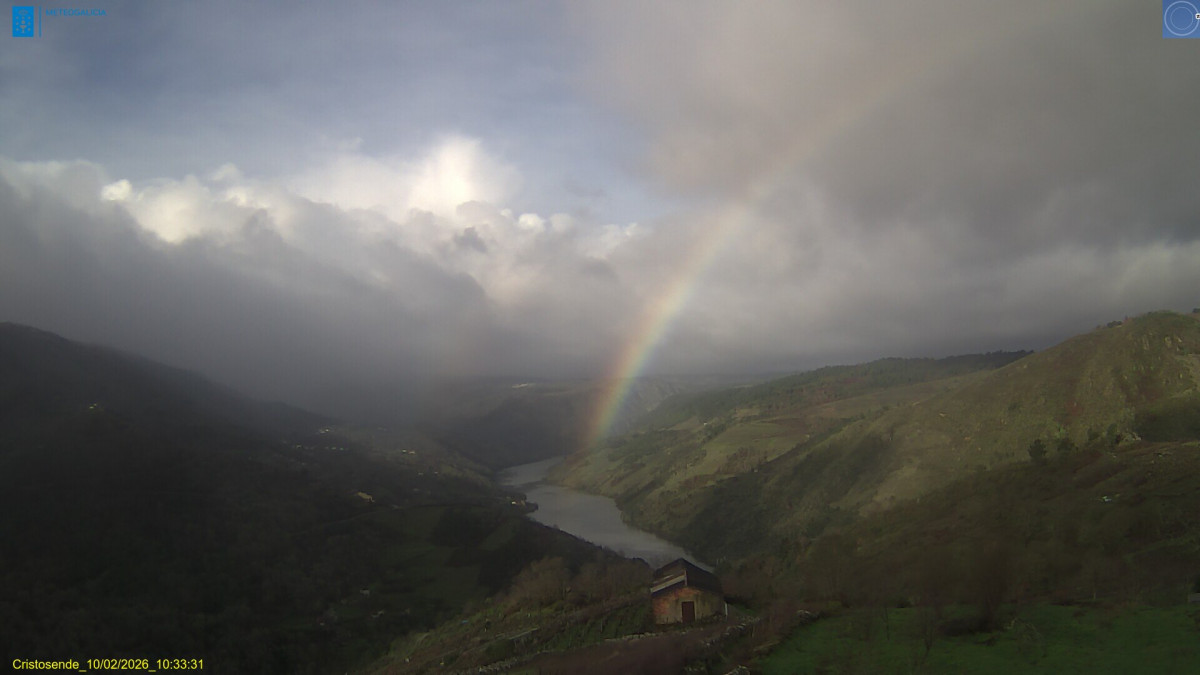 Arcoires en Cristosende este miu00e9rcoles en una imagen de Meteogalicia