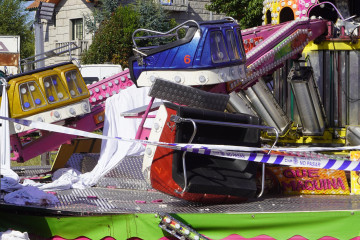 Archivo - La atracción en la que se produjeron los hechos, a 3 de agosto de 2024, en San Pedro de Matamá, Vigo, Pontevedra, Galicia (España).