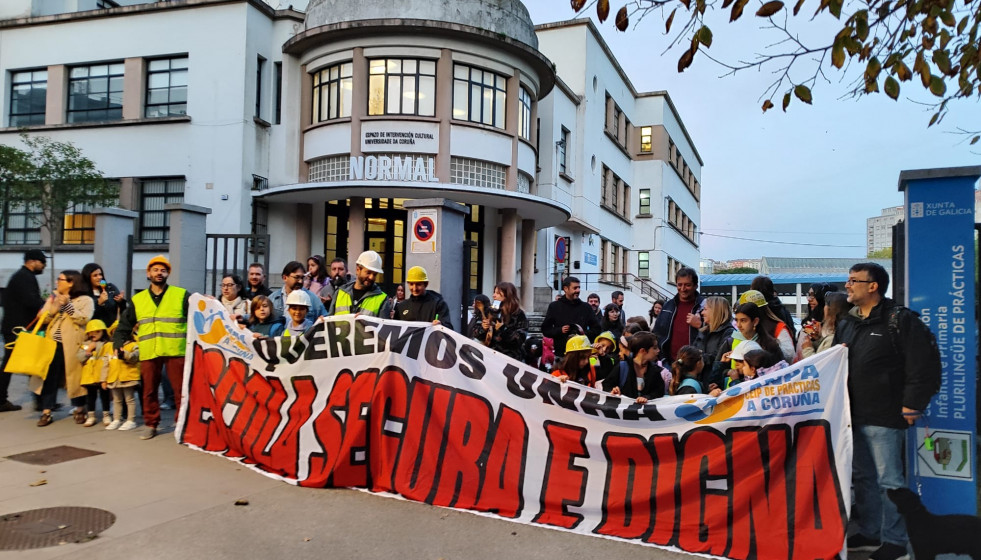 Una protesta del ANPA CEIP de Prácticas de A Coruña en una imagen de su Facebook
