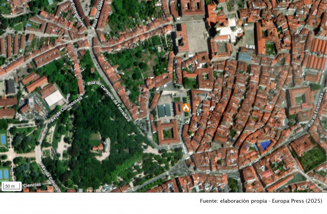 Incendio en la Comisaría de la Policía Nacional de Santiago.