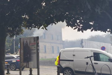 Incendio en la Policía Nacional de  Santiago de Compostela
