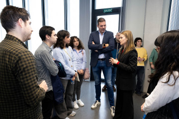 El conselleiro de Cultura, José López, en Bioga.
