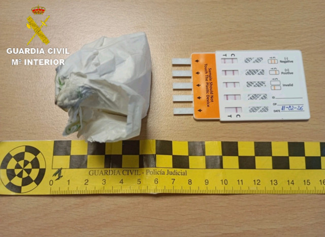 Cocaína en roca intervenida a un hombre detenido en O Porriño (Pontevedra)