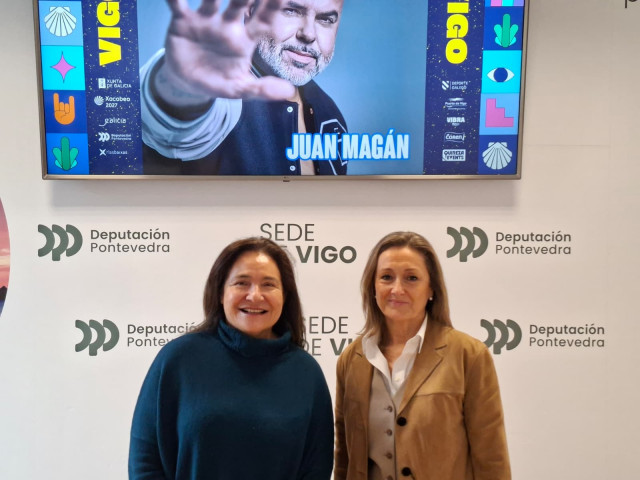 Ana Ortiz y Luisa Sánchez en la rueda de prensa de este jueves.