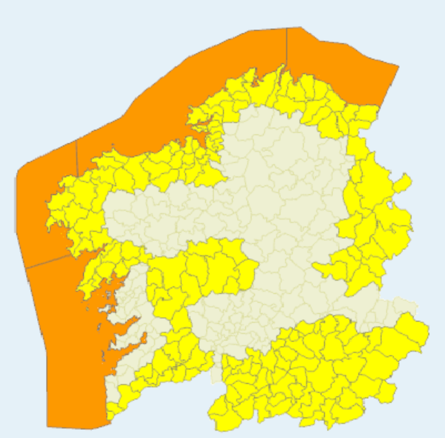 Alertas de Meteogalicia para el viernes